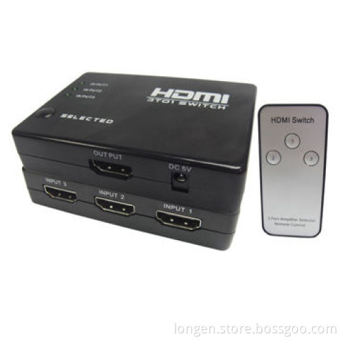Plastic 3-in-1 HDMI Switch, HDMI 1.4, 1,080P & 4 x 2KNew